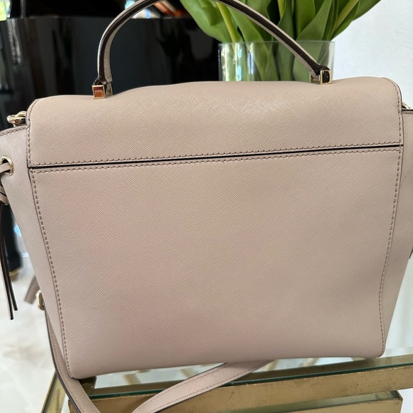 Kate Spade Beige Saffiano Texture Satchel - Picture 4 of 10